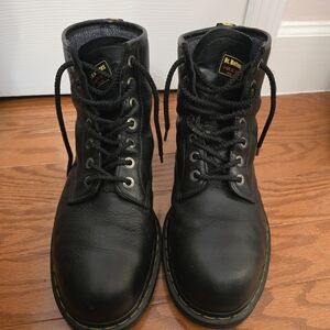 Dr. Martens Men's Black Leather Steel Toe Boots